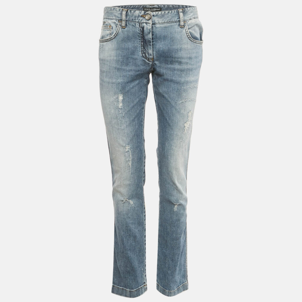 Dolce & Gabbana Blue Faded Denim Skinny Jeans M Waist 30"
