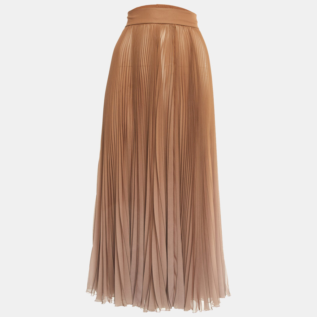 luxury-women-dolcegabbana-used-clothes-p1192745-001-1.jpg Dolce & Gabbana Brown Georgette Plisse Midi Skirt L