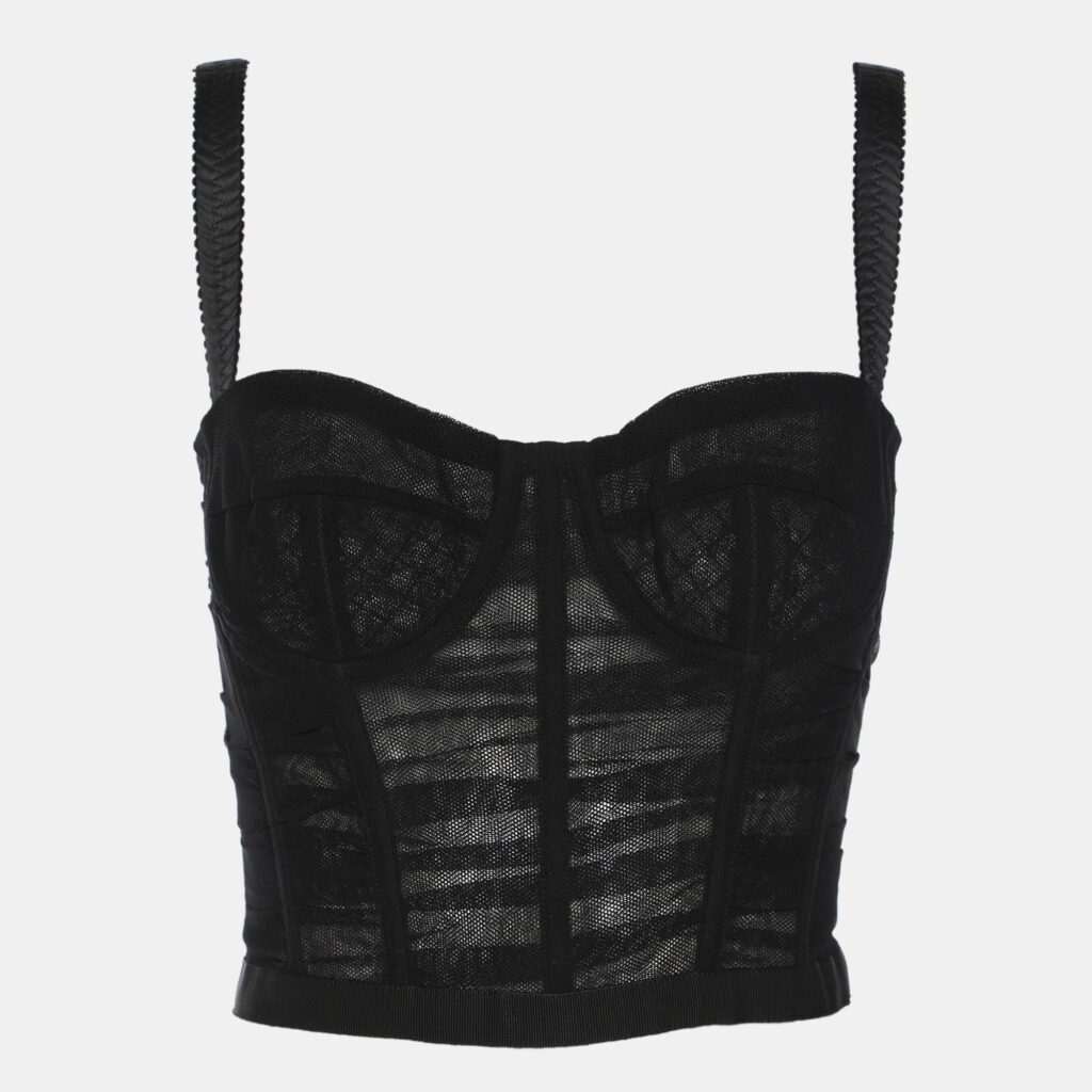 Dolce & Gabbana Black Tulle Top S Dolce & Gabbana Black Tulle Top S