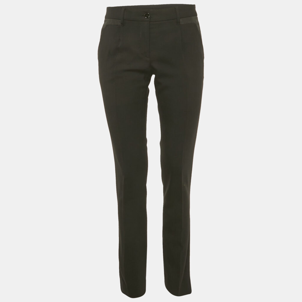 Dolce & Gabbana Black Wool Blend Formal Trousers S Dolce & Gabbana Black Wool Blend Formal Trousers S