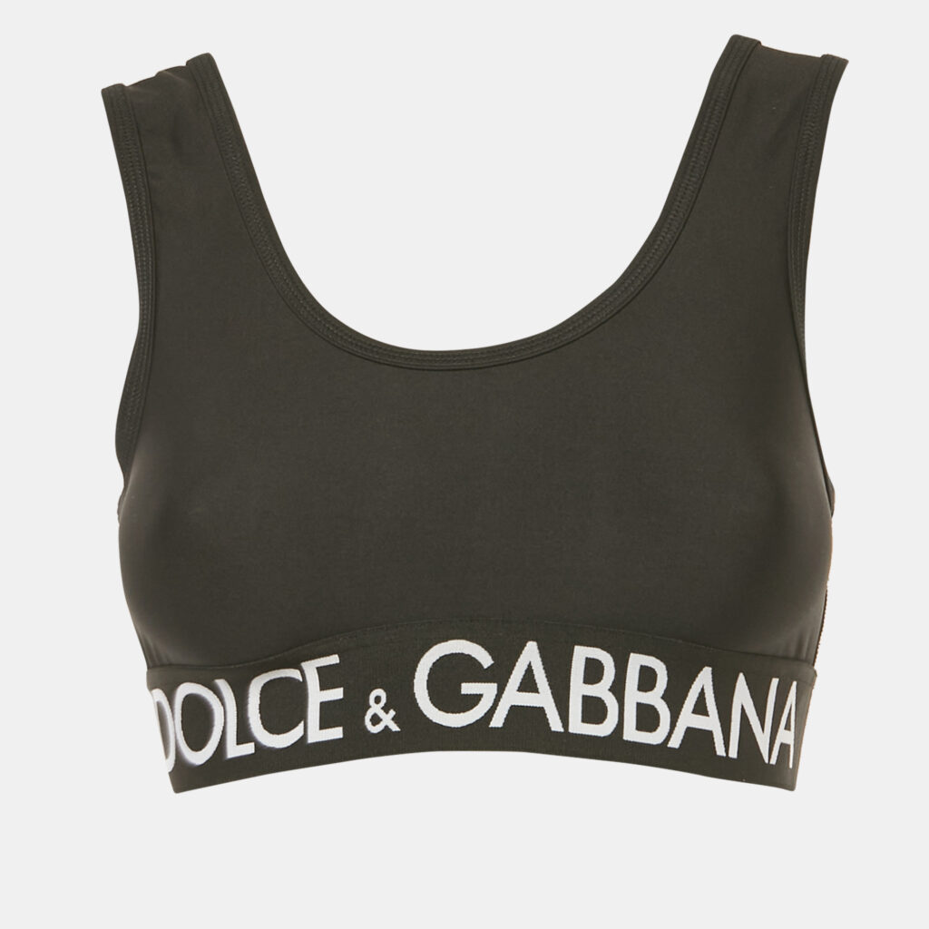 Dolce & Gabbana Exclusive Black Logo Band Jersey Sporty Top S Dolce & Gabbana Exclusive Black Logo Band Jersey Sporty Top S