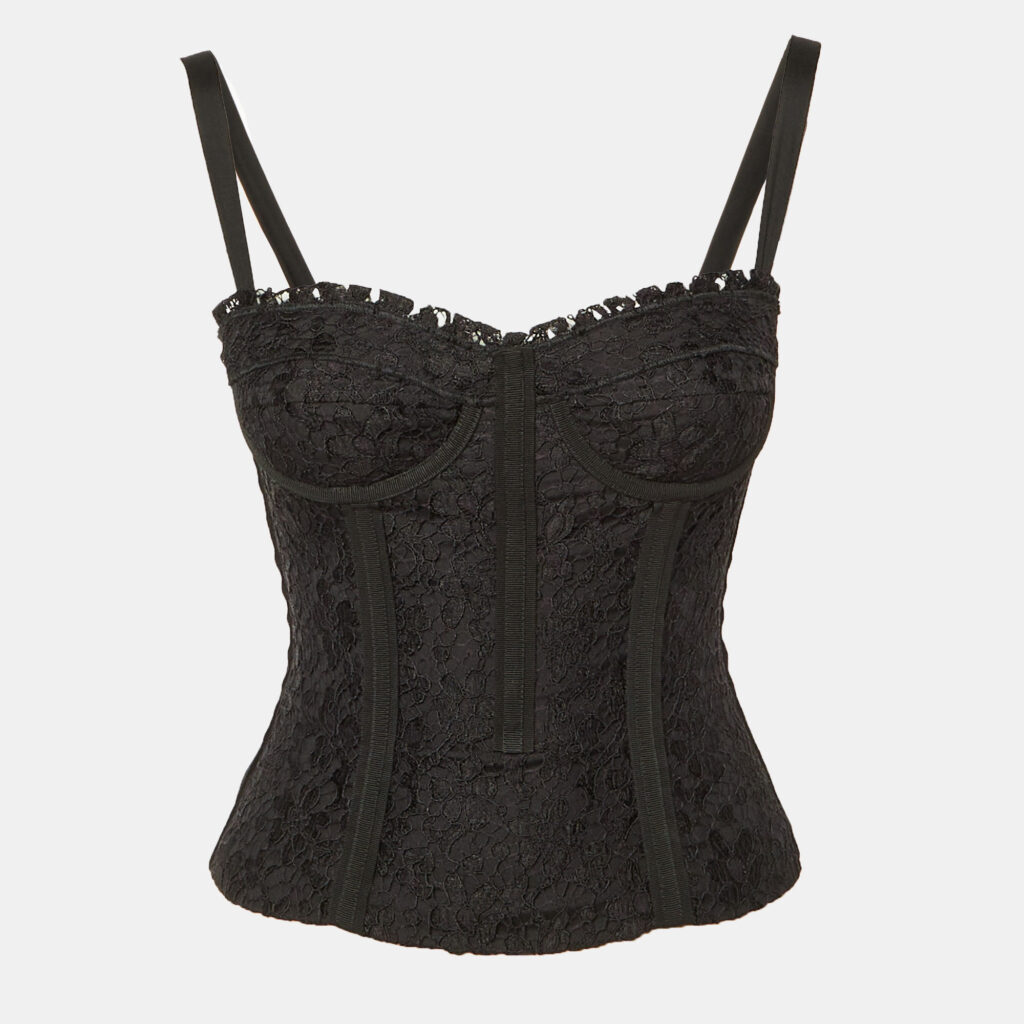 Dolce & Gabbana Black Lace Corset Top S Dolce & Gabbana Black Lace Corset Top S