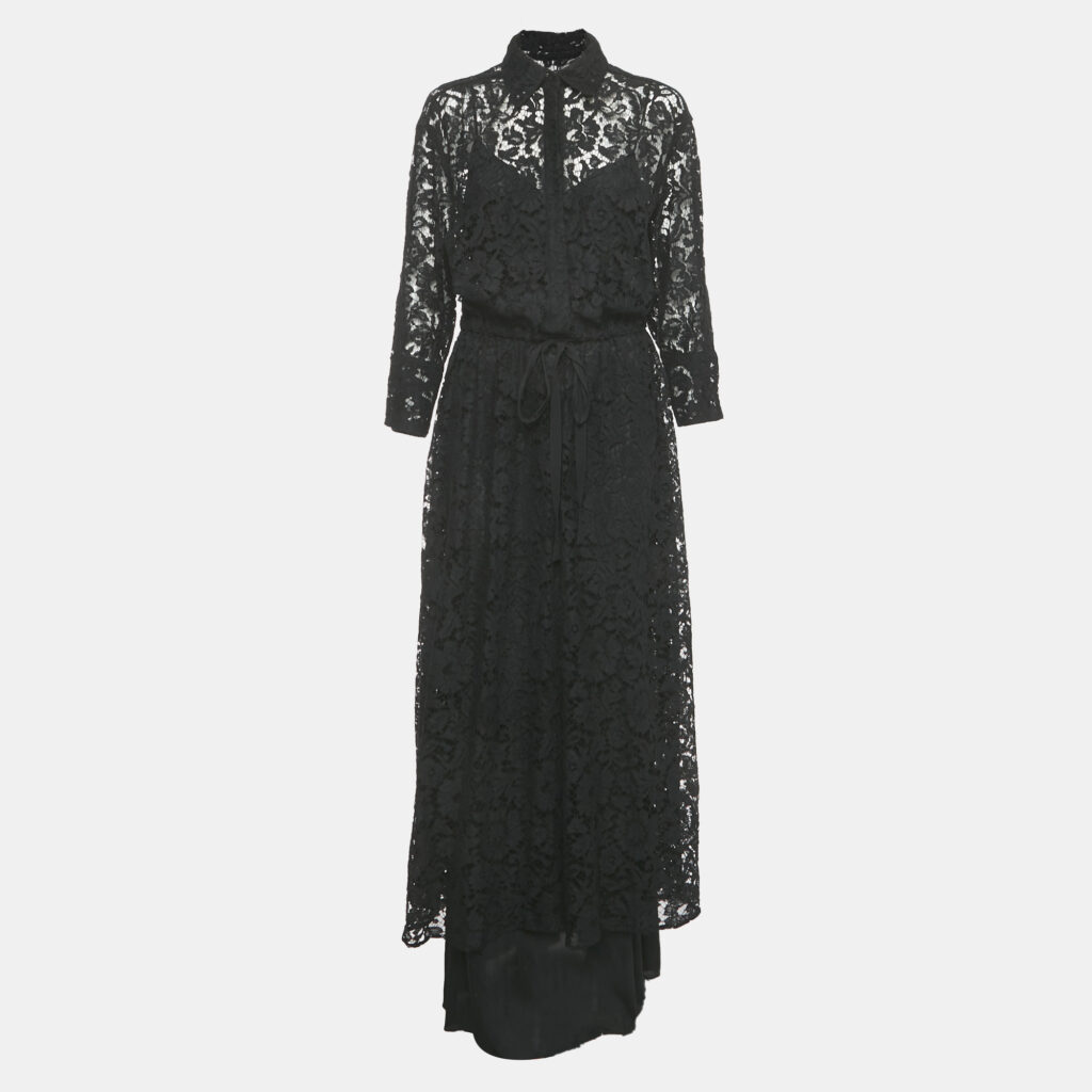 Valentino Lace Maxi Shirt Dress L