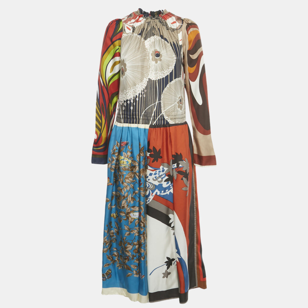 luxury-women-dolcegabbana-used-clothes-p1225236-002.jpg Dolce & Gabbana Multicolor Printed Silk Midi Dress S
