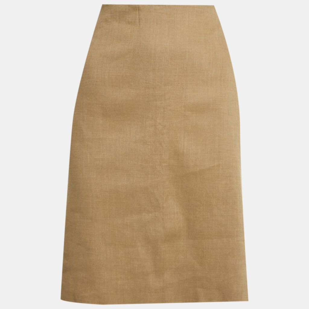 Dolce & Gabbana Brown Linen Pencil Skirt L Dolce & Gabbana Brown Linen Pencil Skirt L