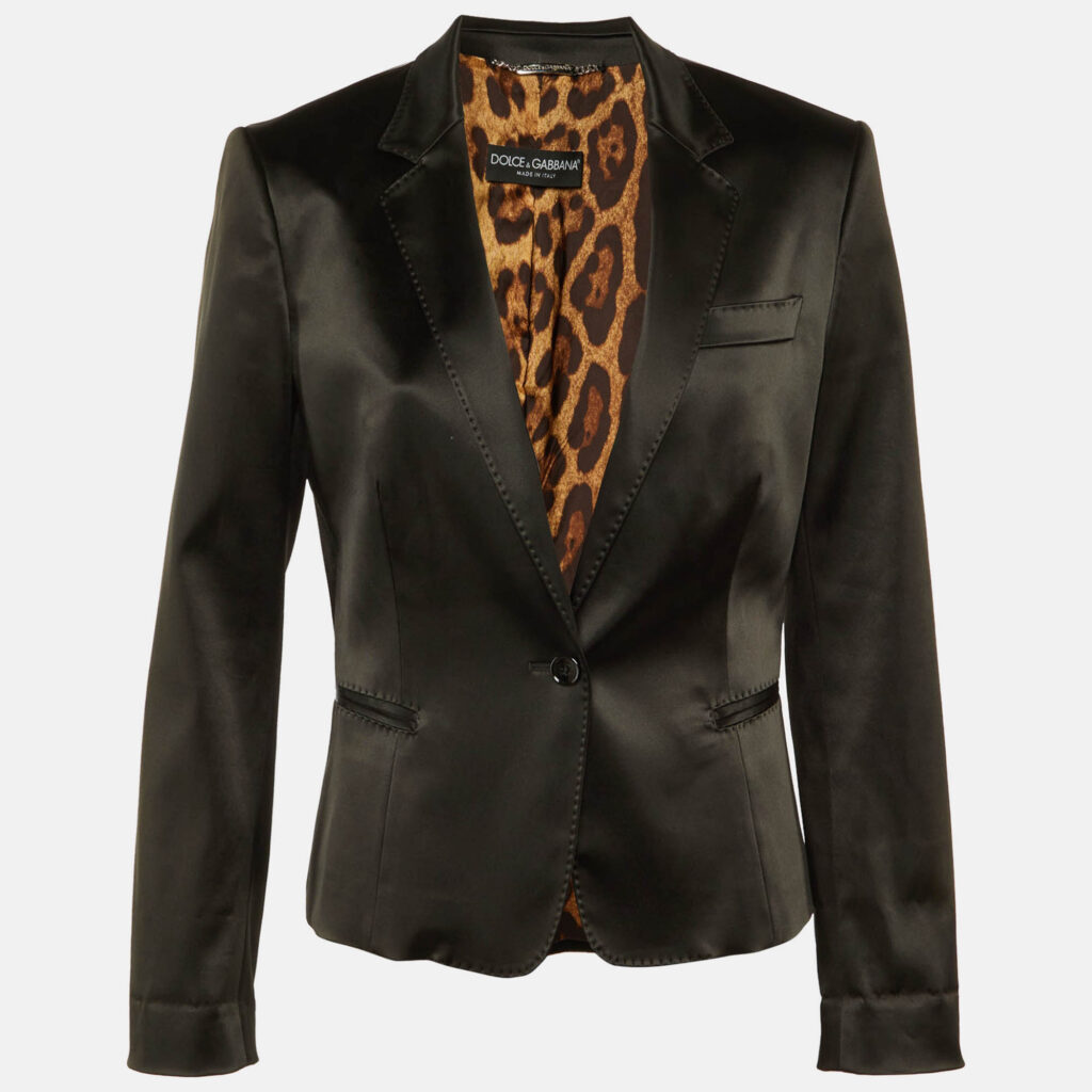 luxury-women-dolcegabbana-used-clothes-p1241579-002-1.jpg Dolce & Gabbana Black Satin Single Breasted Blazer M