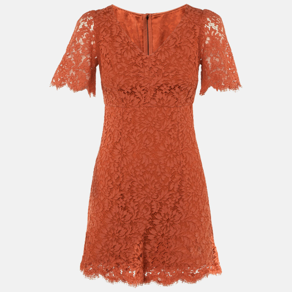 luxury-women-dolcegabbana-used-clothes-p1241669-002.jpg Dolce & Gabbana Burnt Orange Lace Mini Dress S