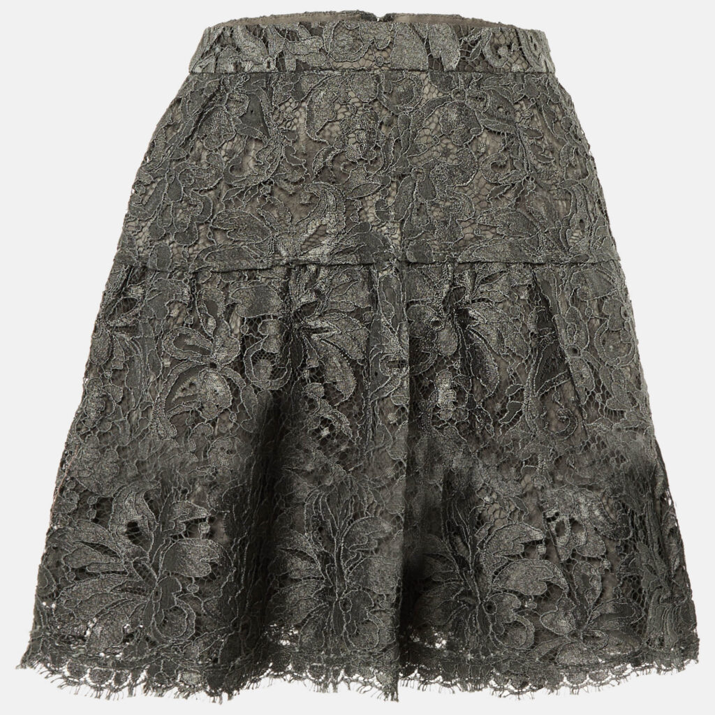 Dolce & Gabbana Grey Lace Mini Skirt XS Dolce & Gabbana Grey Lace Mini Skirt XS