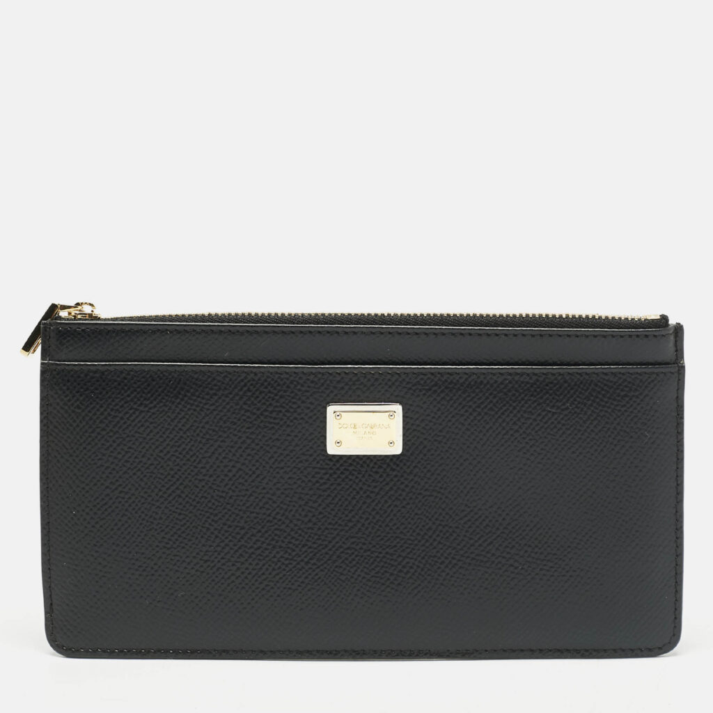 Dolce & Gabbana Black Leather Zip Long Card Holder Dolce & Gabbana Black Leather Zip Long Card Holder