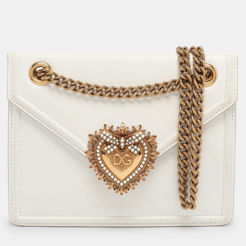 luxury-women-dolcegabbana-used-handbags-p1229051-001-1.jpg Dolce & Gabbana White Leather Medium Devotion Shoulder Bag