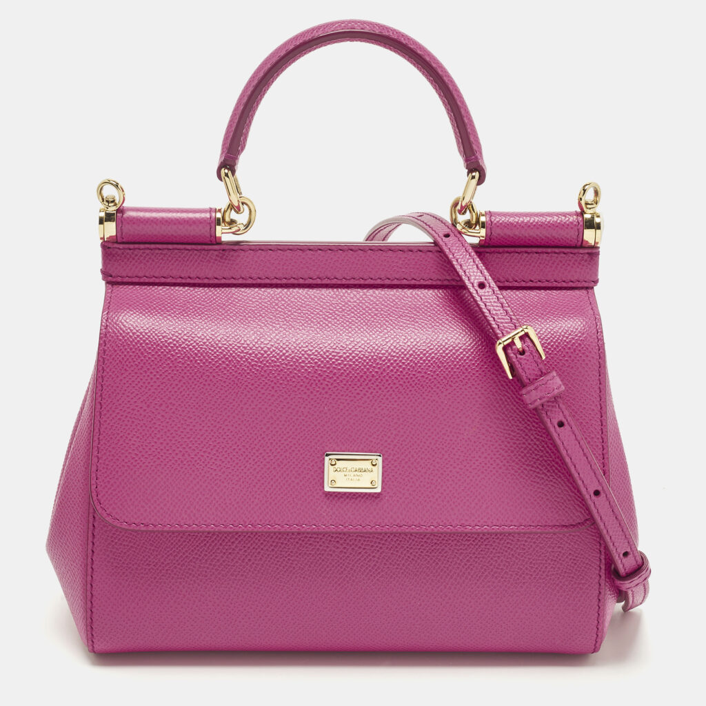 Dolce & Gabbana Miss Sicily Small Fuchsia Top Handle Bag