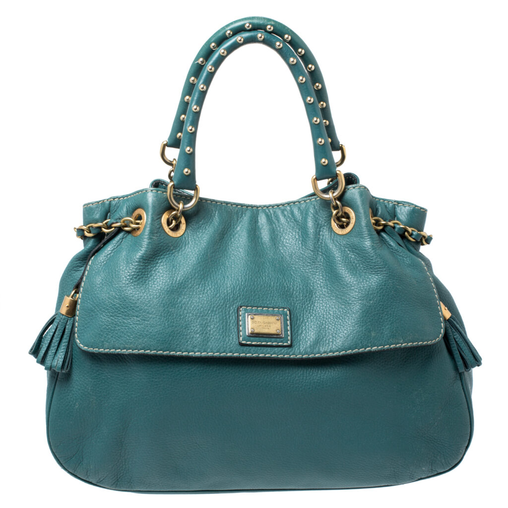 Dolce & Gabbana Green Leather Miss Charlotte Satchel Dolce & Gabbana Green Leather Miss Charlotte Satchel