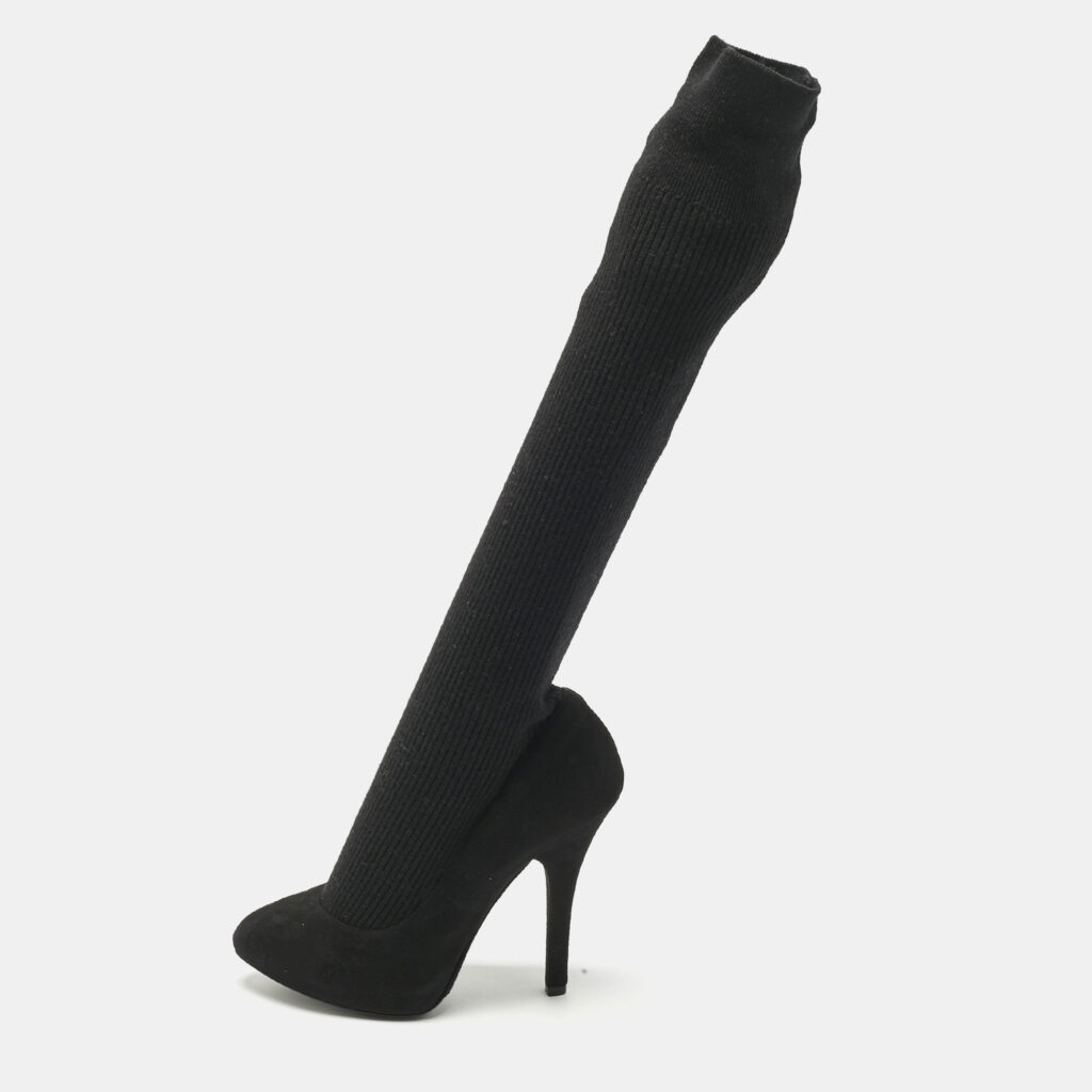Dolce & Gabbana Black Suede and Fabric Platform Sock High Pumps Size 38 Dolce & Gabbana Black Suede and Fabric Platform Sock High Pumps Size 38