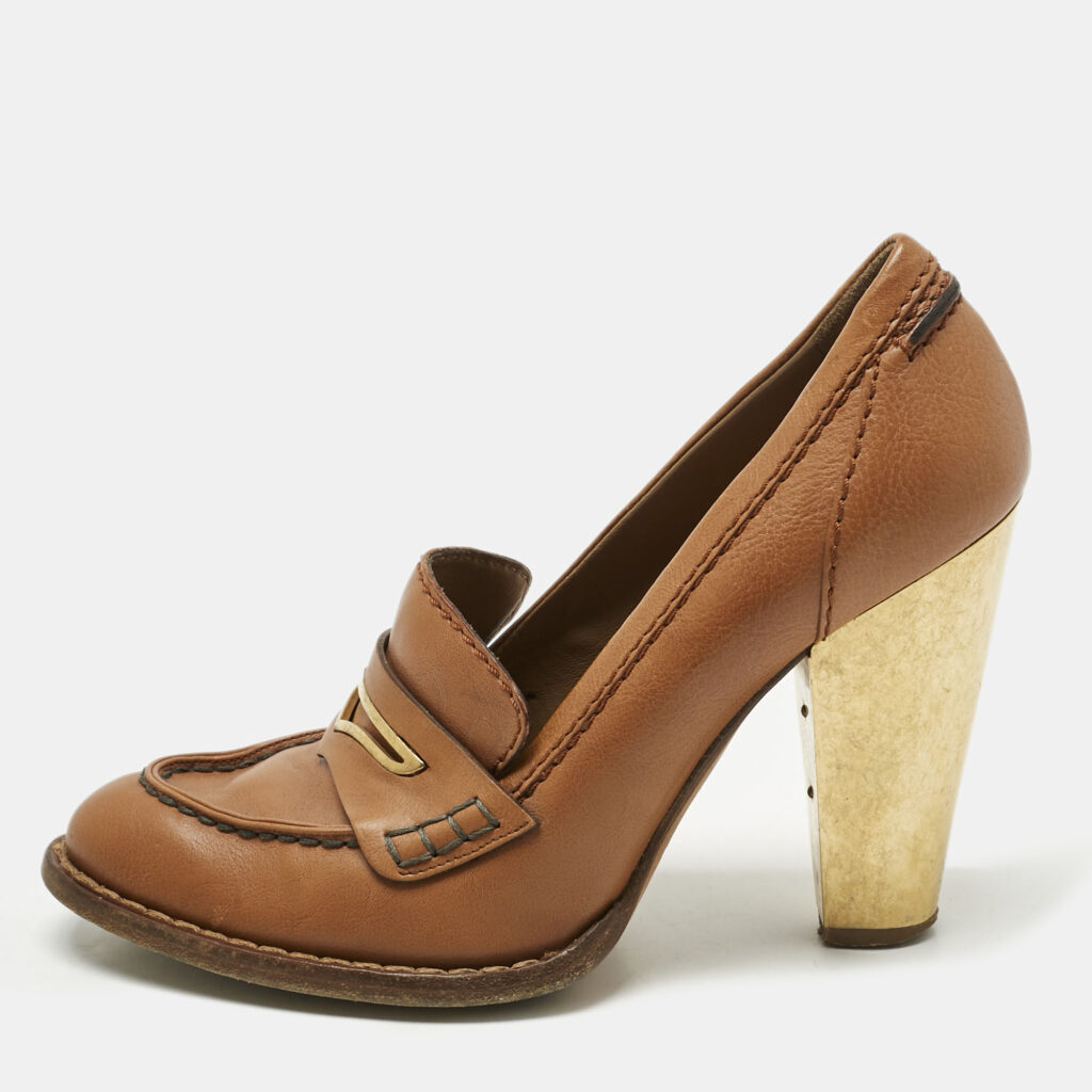 Dolce & Gabbana Tan Leather Loafer Pumps Size 39 Dolce & Gabbana Tan Leather Loafer Pumps Size 39