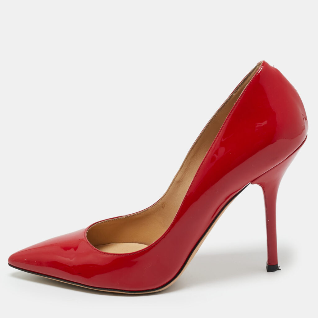 Dolce & Gabbana Red Patent Leather Pointed Toe Pumps Size 38 Dolce & Gabbana Red Patent Leather Pointed Toe Pumps Size 38