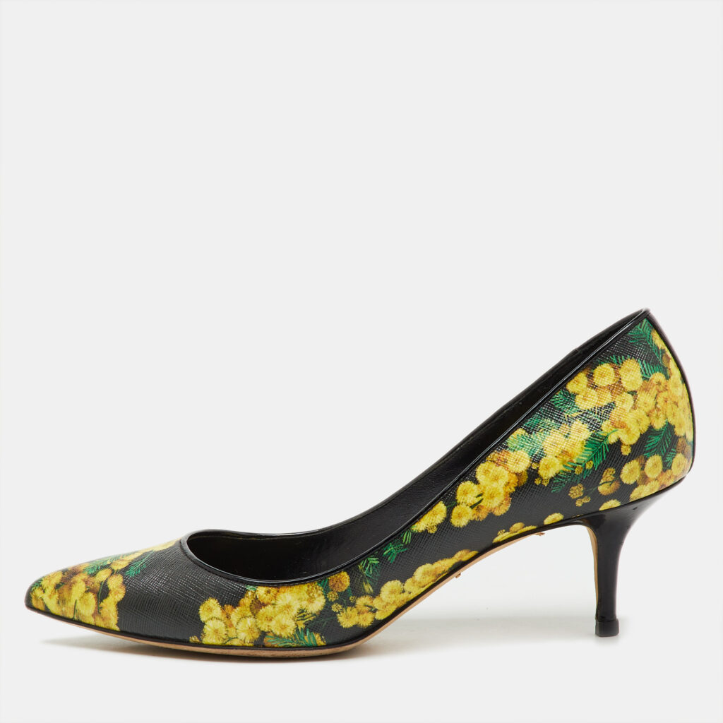 Dolce & Gabbana Multicolor Floral Print Patent Leather Pointed Toe Pumps Size 41 Dolce & Gabbana Multicolor Floral Print Patent Leather Pointed Toe Pumps Size 41