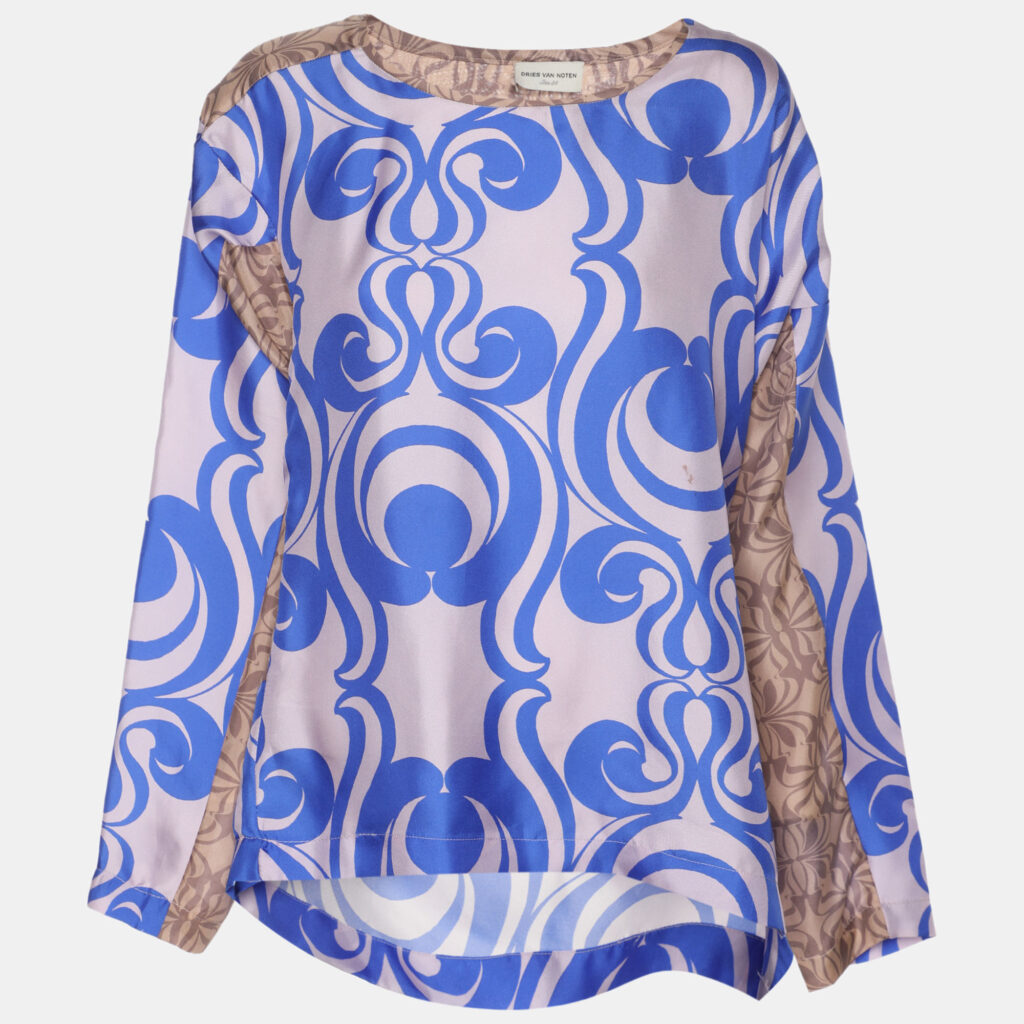 Dries van Noten Multicolor Printed Silk Blouse S