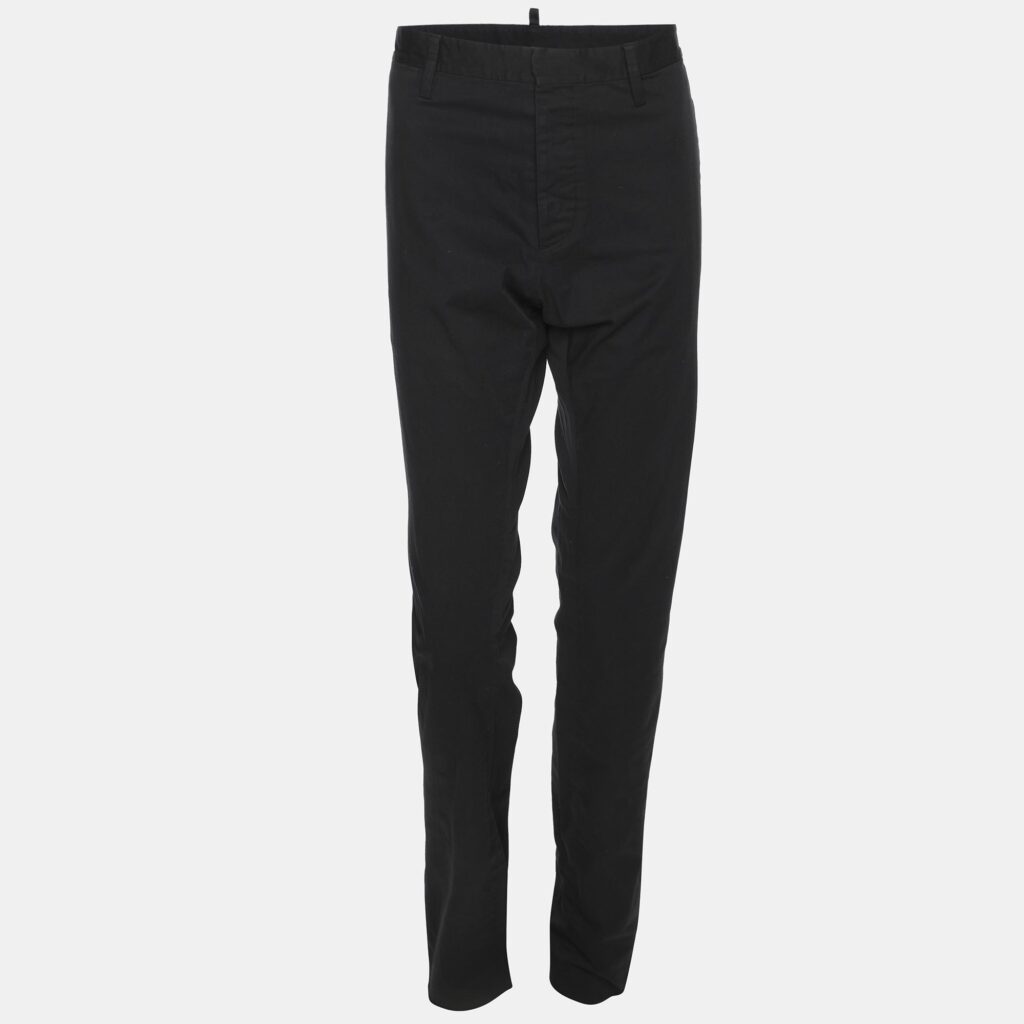 Dsquared2 Black Cotton Trousers L