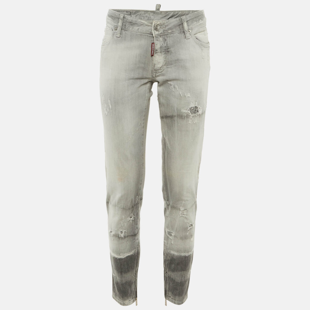 Dsquared2 Grey Denim Medium Waist Skinny Jeans M/Waist 33" Dsquared2 Grey Denim Medium Waist Skinny Jeans M/Waist 33"