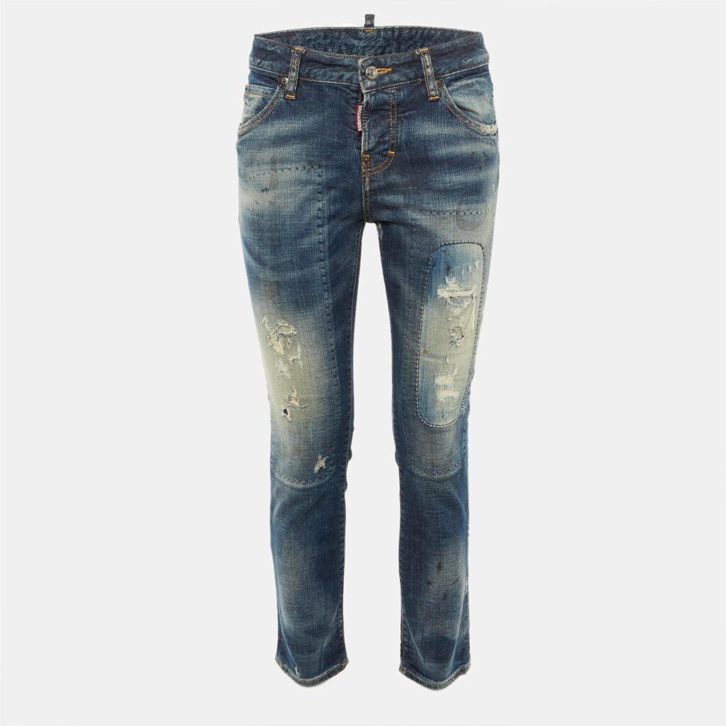 Dsquared2 Blue Denim Distressed Slim Fit Jeans S Waist 29" Dsquared2 Blue Denim Distressed Slim Fit Jeans S Waist 29"