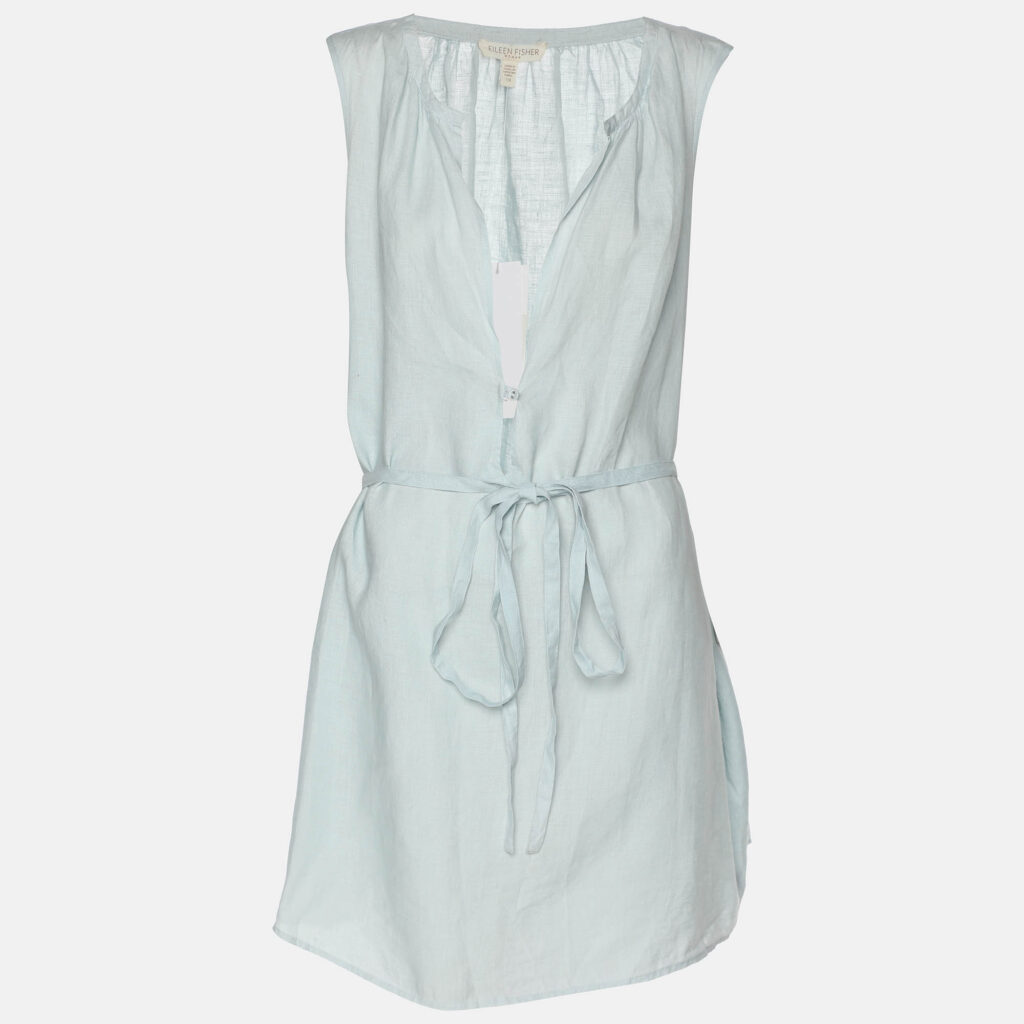 Eileen Fisher Blue Linen Dress XXL