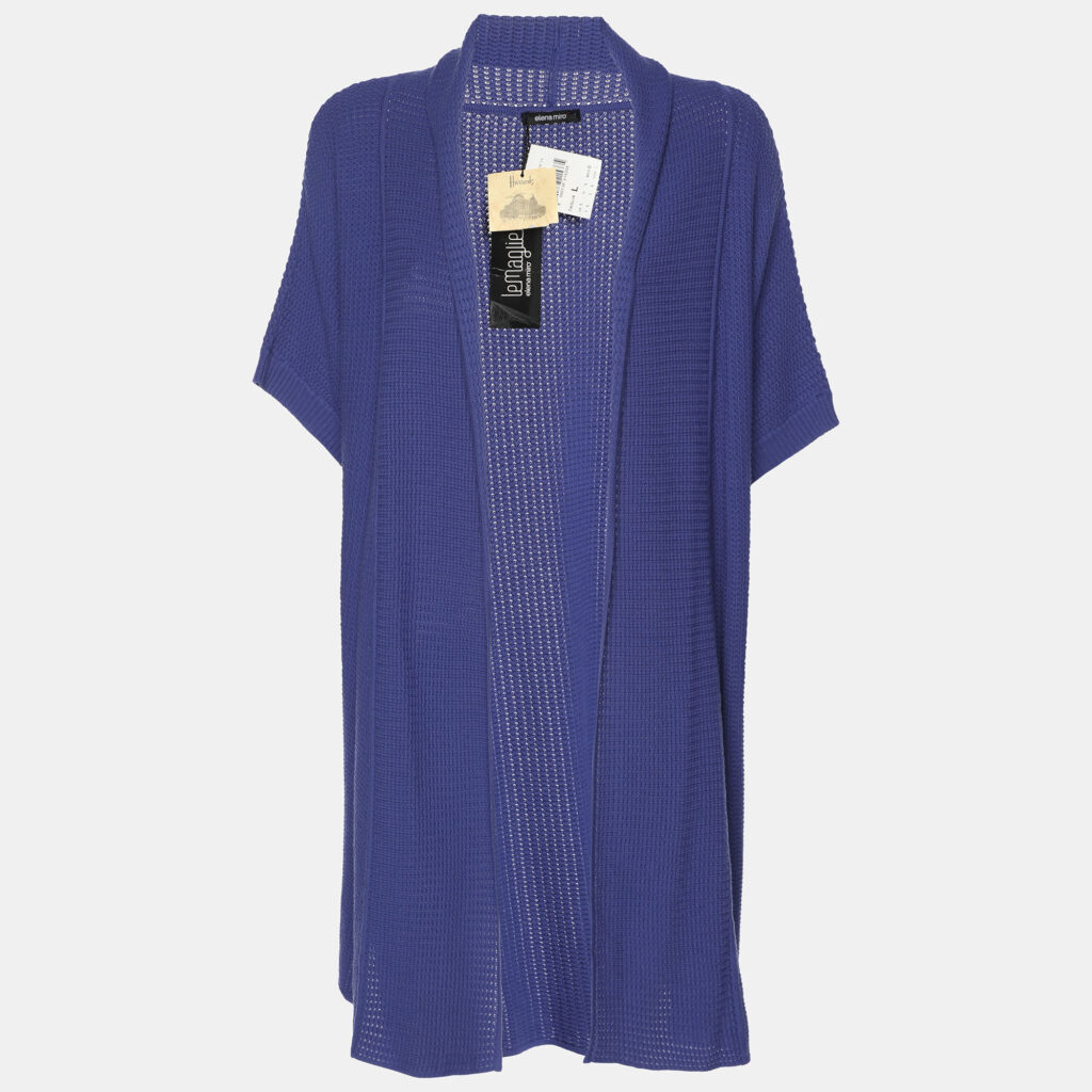 Elena Miro Blue Knit Cardigan L Elena Miro Blue Knit Cardigan L