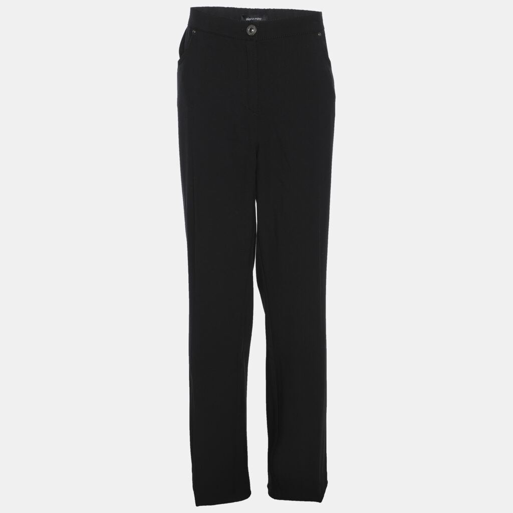 Elena Miro Black Jersey Straight Pants XXL