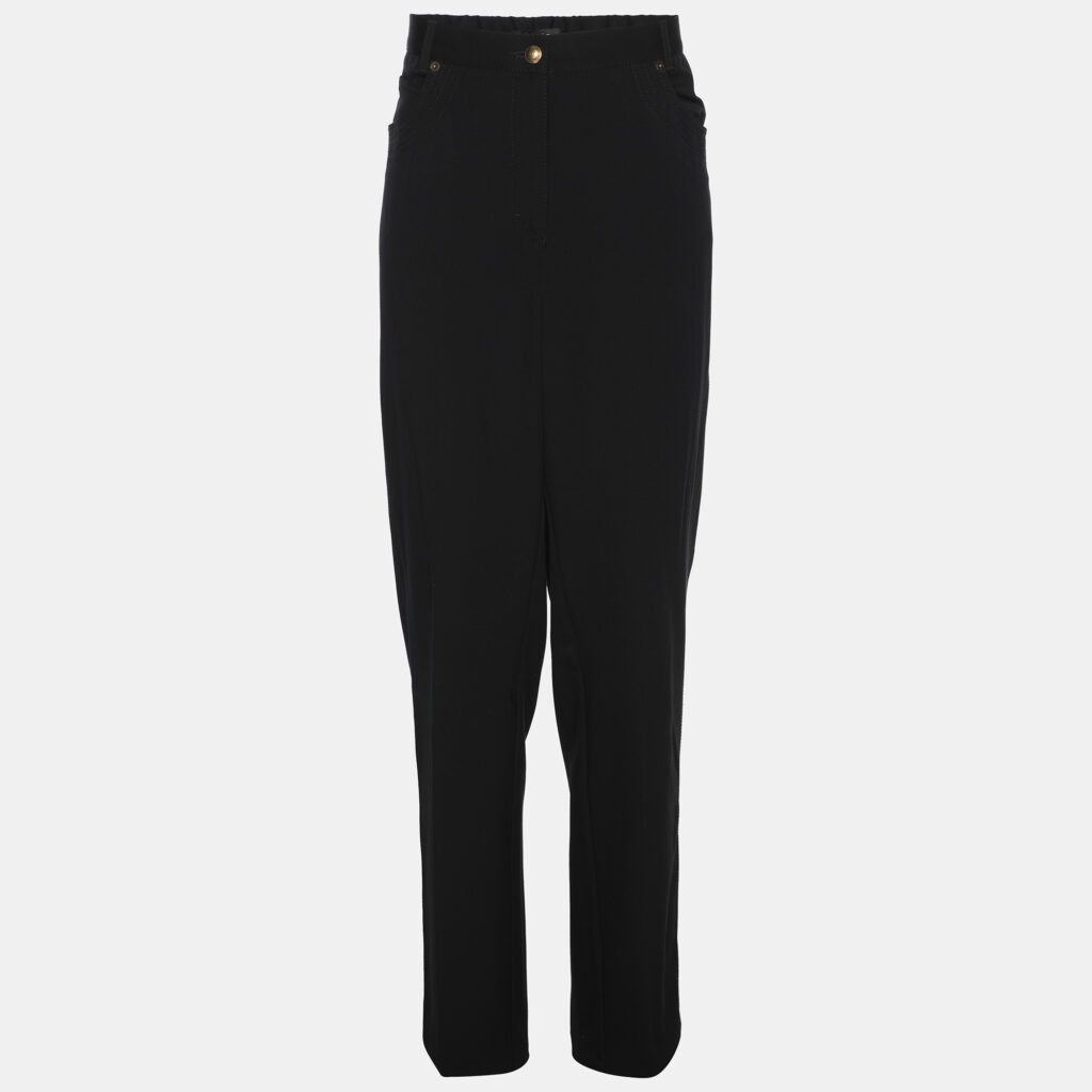 Elena Miro Black Jersey Straight Pants XXL