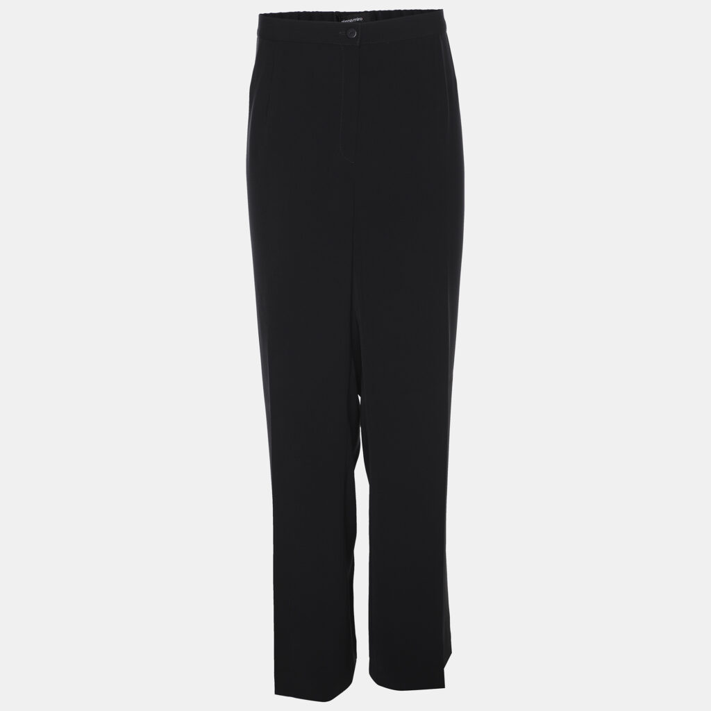 Elena Miro Navy Blue Crepe Straight Trousers XXL