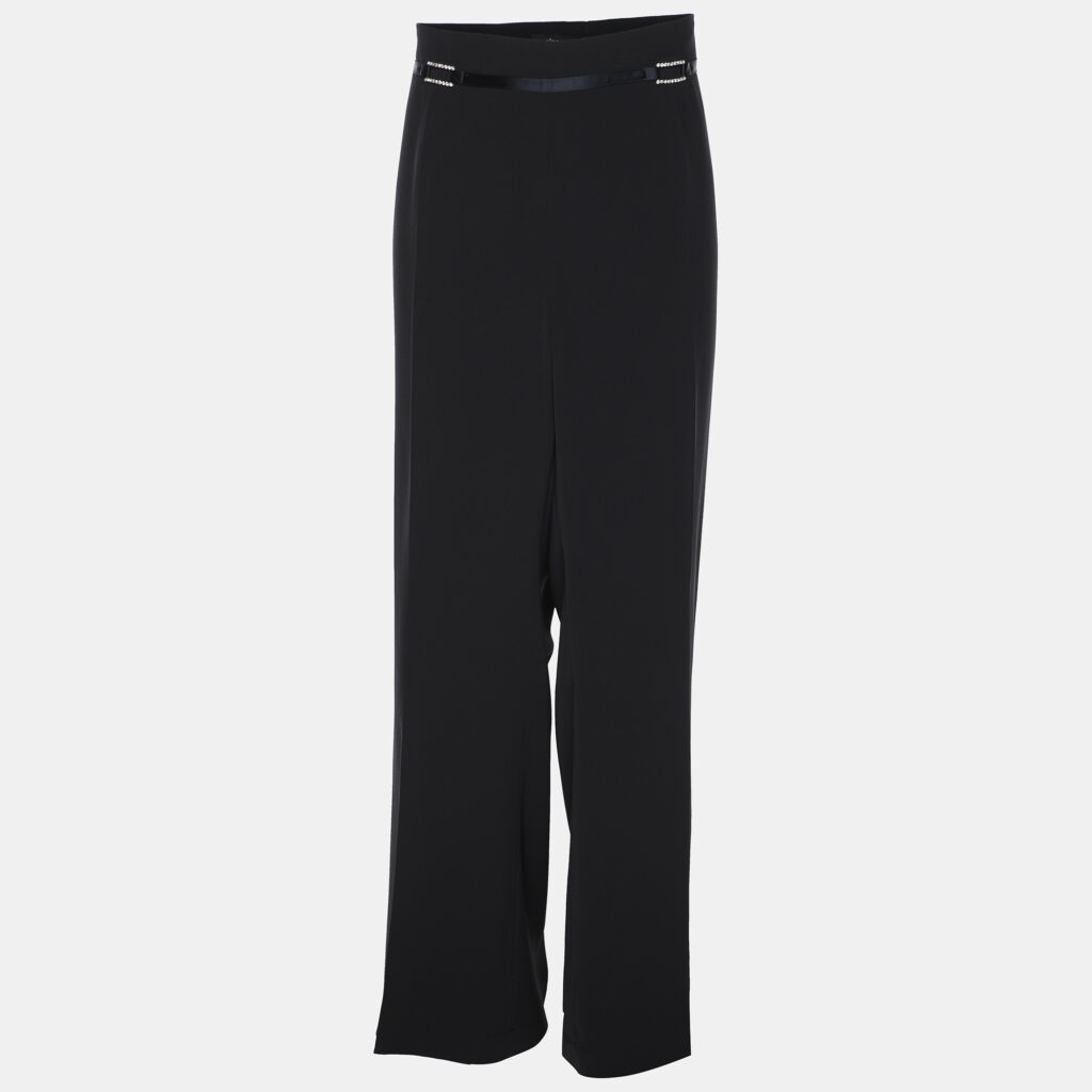 Elena Miro Navy Blue Crepe Straight Pants XXL