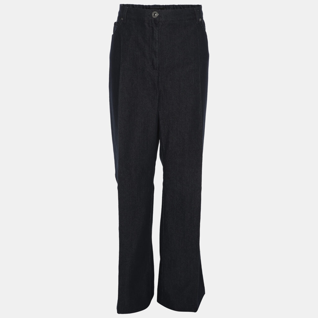 Elena Miro Blue Denim Embellished Pocket Jeans XXXL
