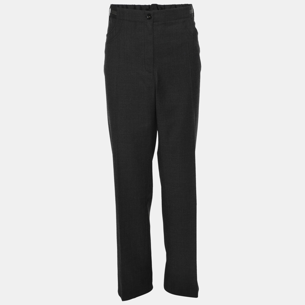Elena Mire Dark Grey Wool Blend Trousers XXL