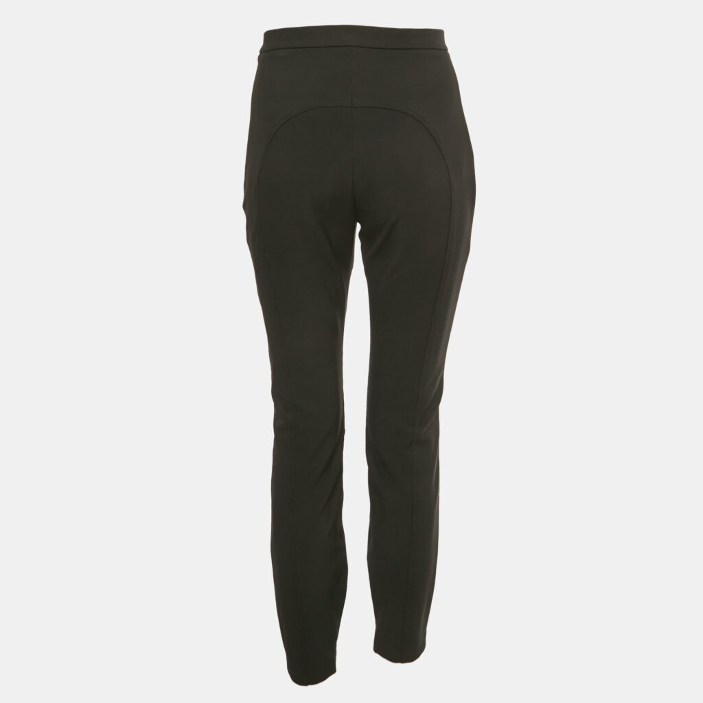 Elisabetta Franchi Black Drill Jersey Trousers L Elisabetta Franchi Black Drill Jersey Trousers L