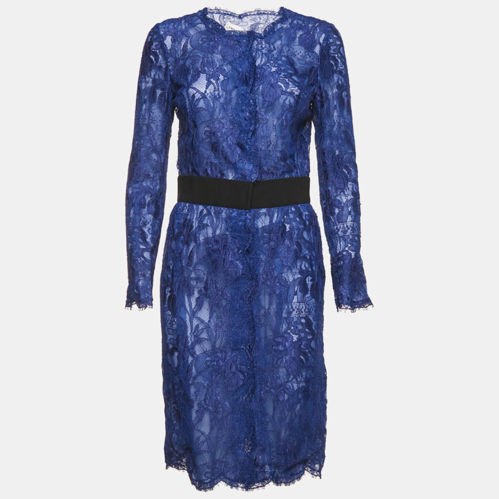 Emilio Pucci Black Lace Button Front Midi Dress M Emilio Pucci Black Lace Button Front Midi Dress M