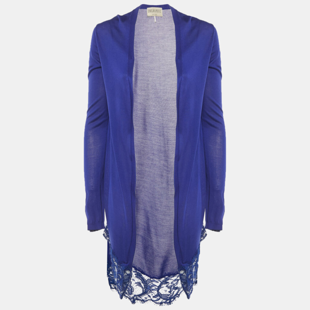 luxury-women-emilio-pucci-used-clothes-p1245685-004-1.jpg Emilio Pucci Blue Lace Trim Knit Cardigan XS