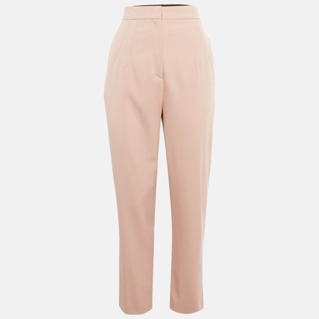Emilio Pucci Pink Wool Pleated Trousers M Emilio Pucci Pink Wool Pleated Trousers M