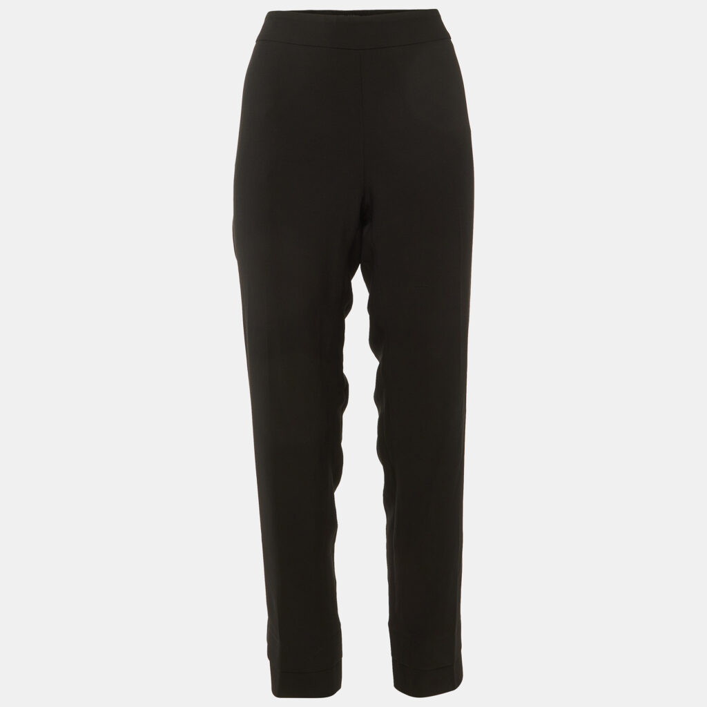 Emporio Armani Black Crepe Regular Fit Pants M Emporio Armani Black Crepe Regular Fit Pants M