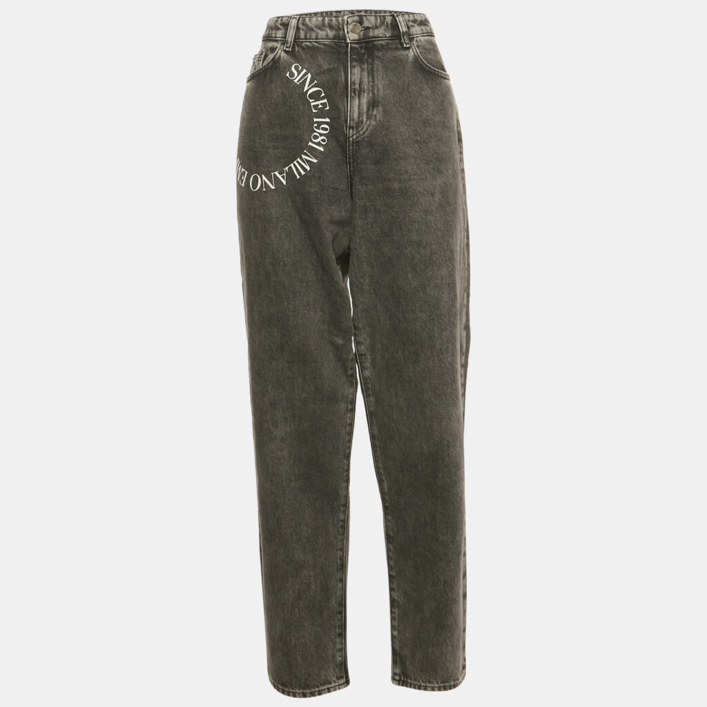 Emporio Armani Dark Grey Denim High Waist Jeans M Emporio Armani Dark Grey Denim High Waist Jeans M