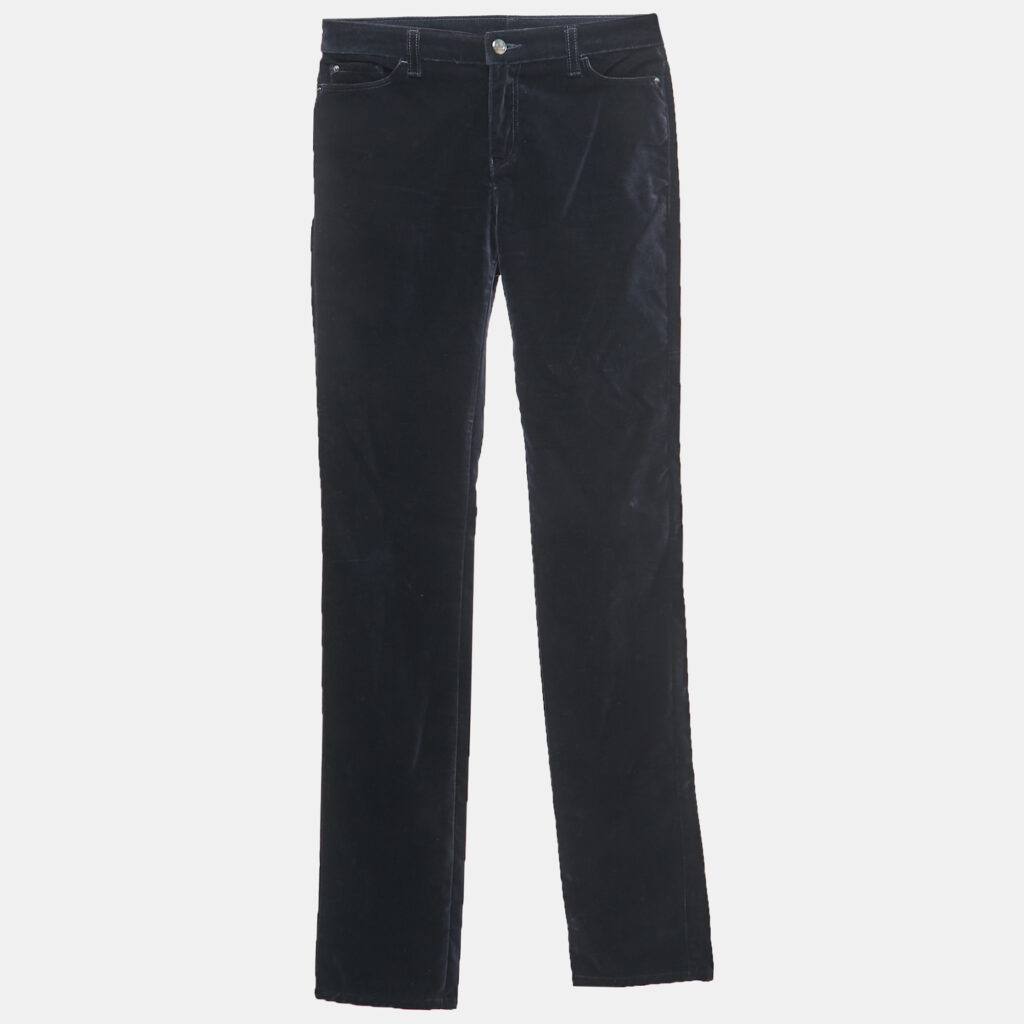 Emporio Armani Navy Blue Velvet Jeans S Waist 26"
