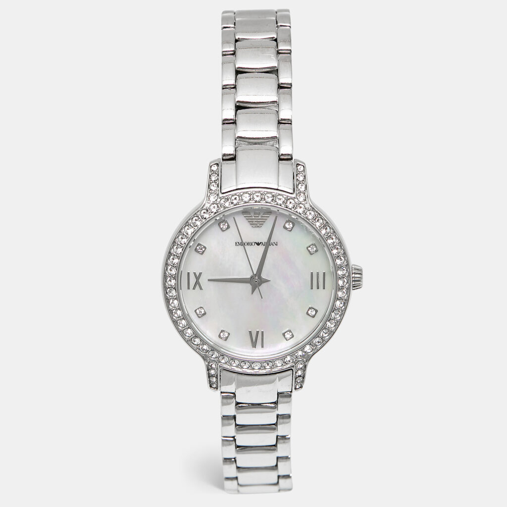Emporio Armani AR11484 Mother Of Pearl Stainless Steel Women's Wristwatch 32 mm Emporio Armani AR11484 Mother Of Pearl Stainless Steel Women's Wristwatch 32 mm