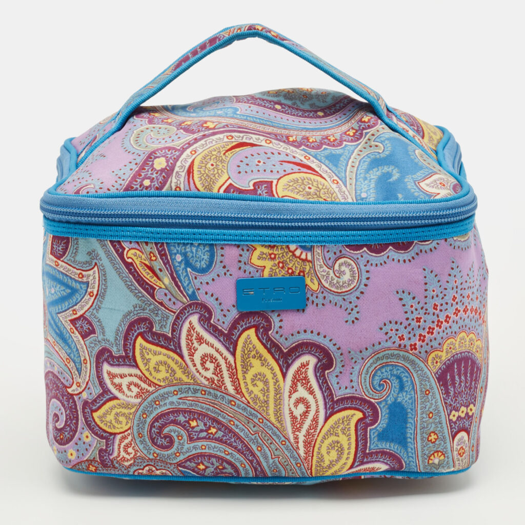 Etro Multicolor Paisley Print Fabric Make Up Vanity Bag Etro Multicolor Paisley Print Fabric Make Up Vanity Bag
