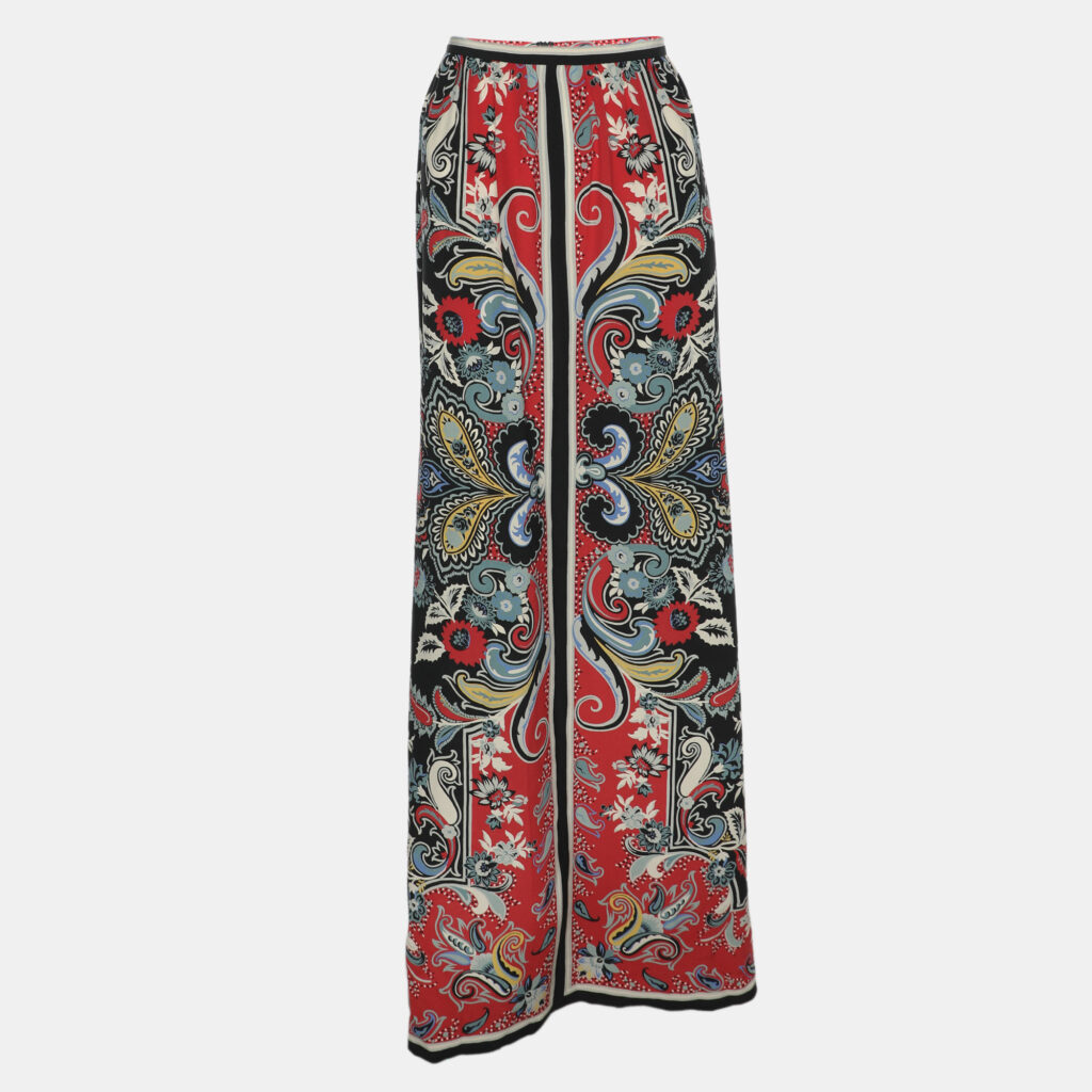 Etro Multicolor Paisley Print Silk Maxi Skirt L Etro Multicolor Paisley Print Silk Maxi Skirt L