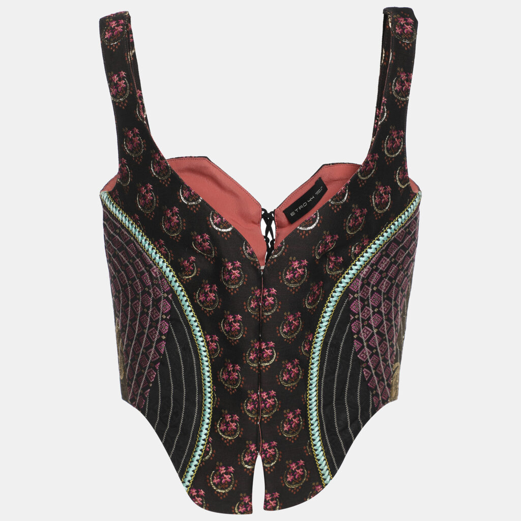 Etro Multicolor Jacquard Buster Top M Etro Multicolor Jacquard Buster Top M