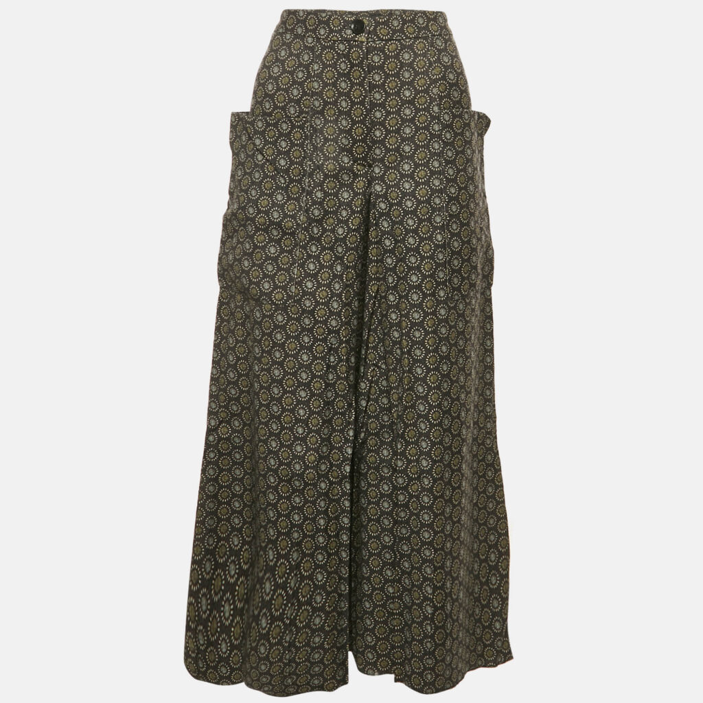 Etro Black Printed Wool Culottes S Etro Black Printed Wool Culottes S