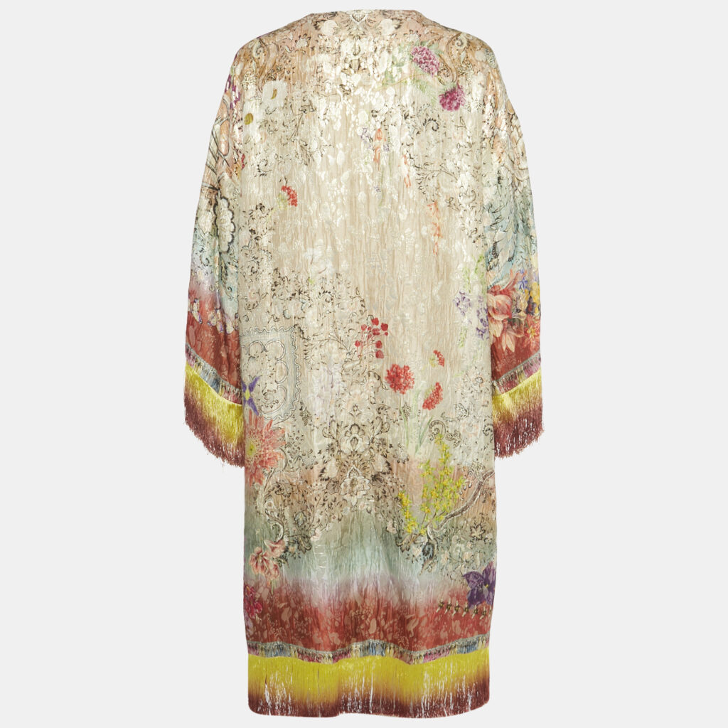 Etro Multicolor Lurex Tassel Detail Poncho One Size Etro Multicolor Lurex Tassel Detail Poncho One Size