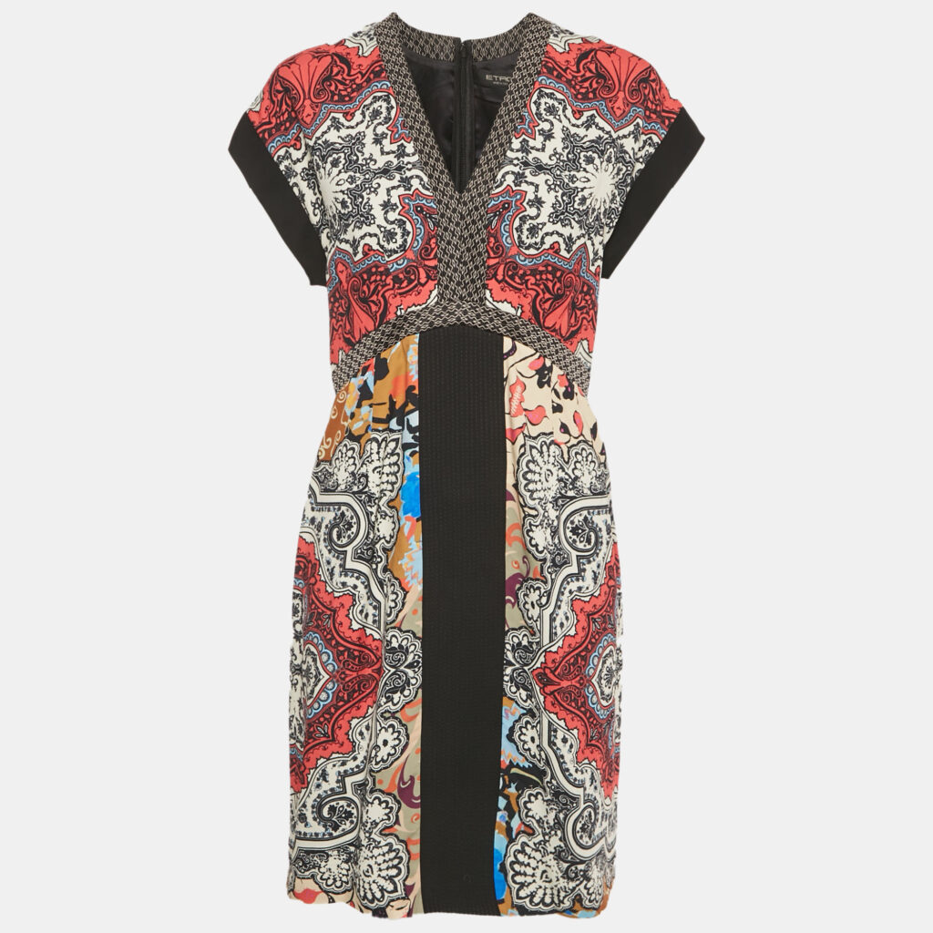 Etro Multicolor Paisley Print Silk Mini Dress M Etro Multicolor Paisley Print Silk Mini Dress M