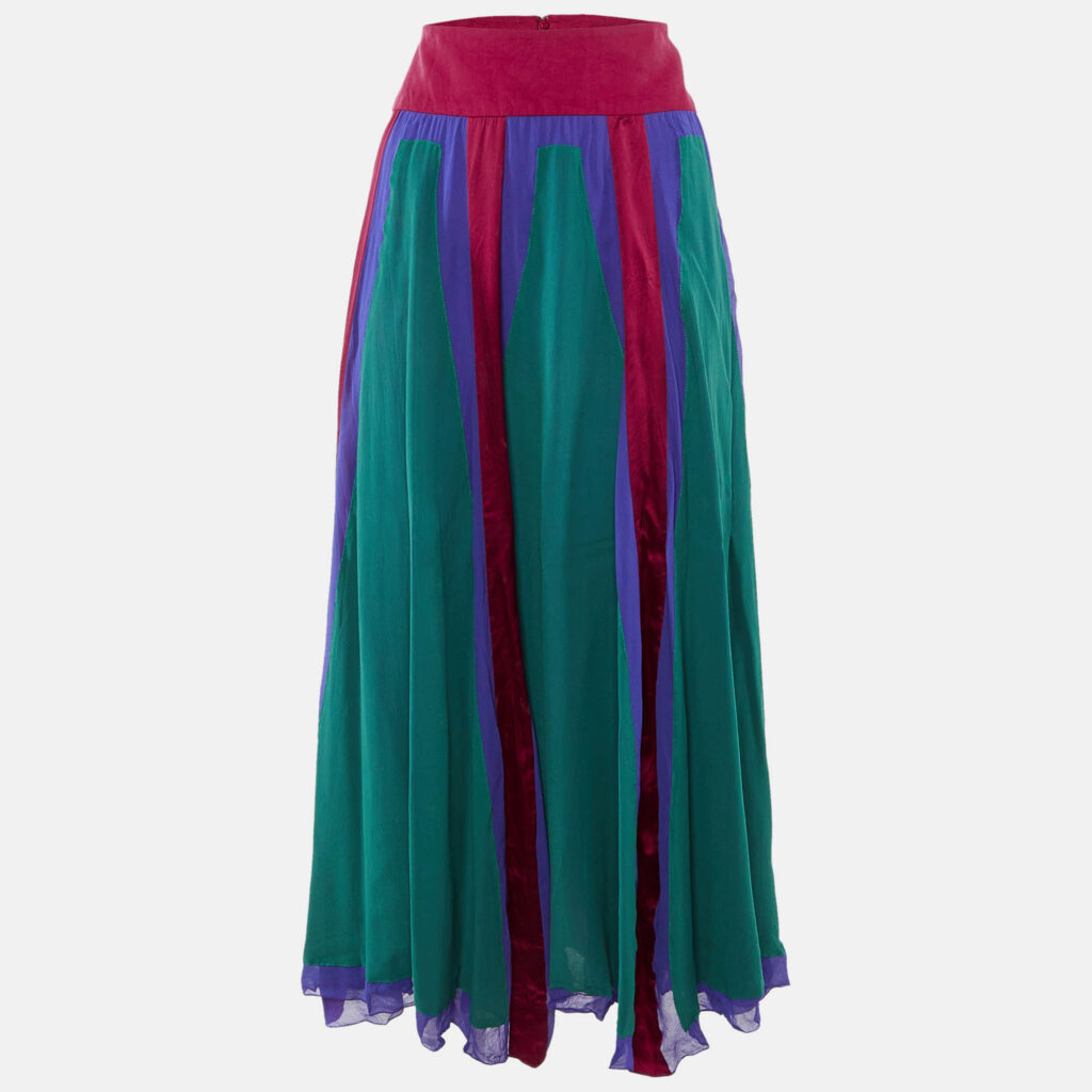 Etro Multicolor Silk Maxi Skirt M Etro Multicolor Silk Maxi Skirt M