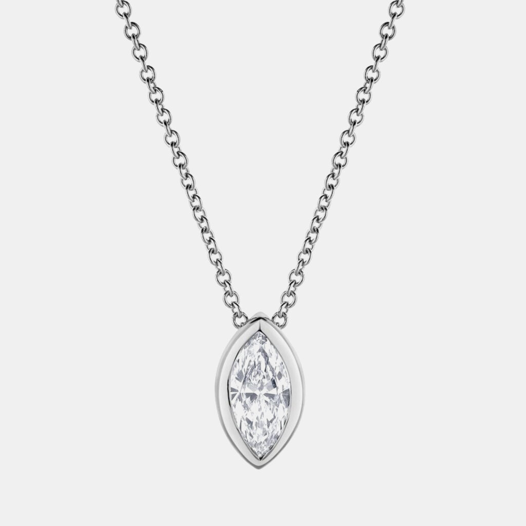 14K White Gold Lab Grown Diamond Pendant Necklace (0.63 cts) 14K White Gold Lab Grown Diamond Pendant Necklace (0.63 cts)