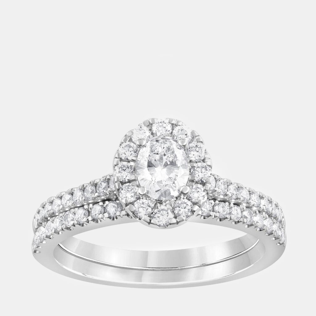 14K White Gold Lab Grown Diamond Bridal Set (1 cts) 14K White Gold Lab Grown Diamond Bridal Set (1 cts)