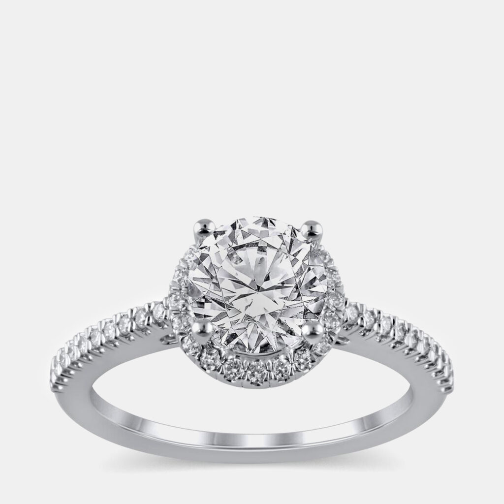 14K White Gold Lab Grown Diamond Engagement Ring (1 cts) US 7 14K White Gold Lab Grown Diamond Engagement Ring (1 cts) US 7